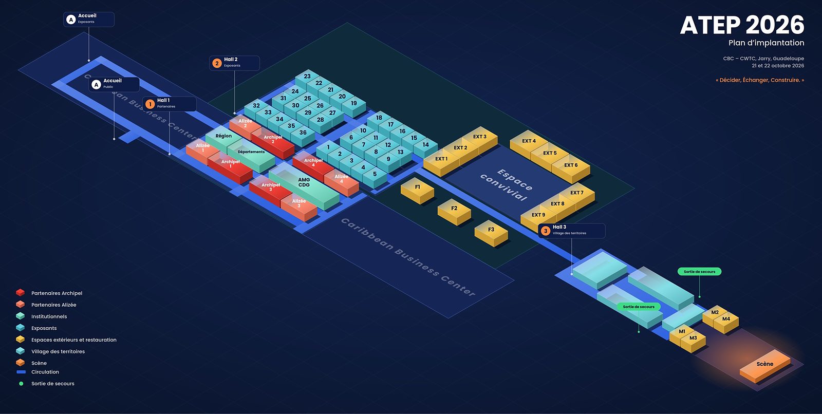Vue 3D du plan d'implantation des ATEP 2026